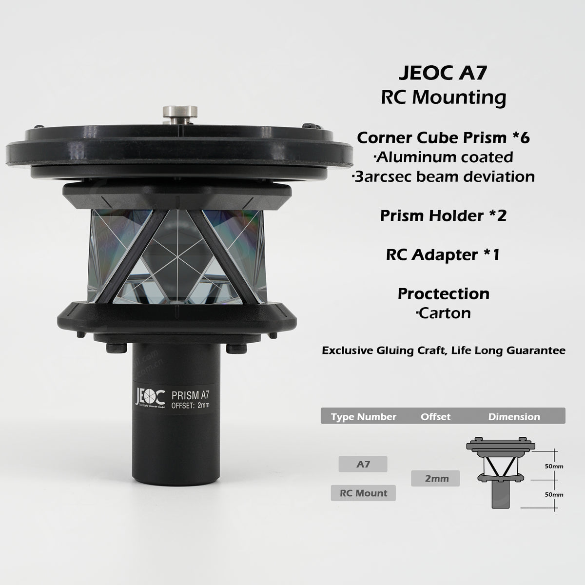 JEOC A7, 360 Degree Robotic Prism w/ RC mount, for Topcon RC4 RC5, Tot –  JEOC Surveying Accessories