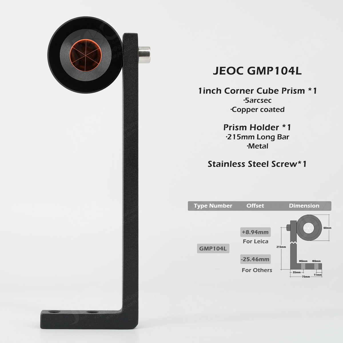 Mini prisma per monitoraggio tipo Leica GMP104 Mini prisma per monitoraggio tipo Leica GMP104