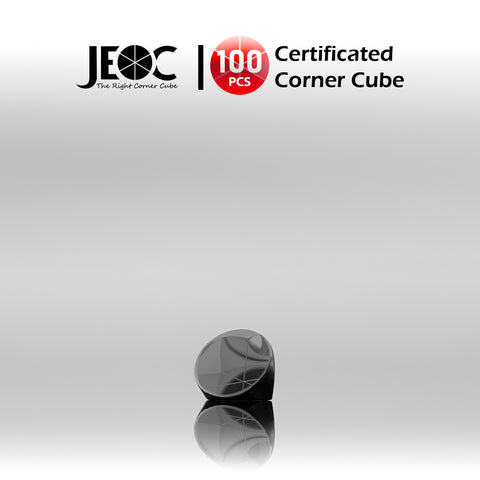 100pcs JEOC Certificated Corner Cube, 12.7mm (0.5") Diameter, 9.5mm (0.37") Height reflective prism, Aluminum Coated