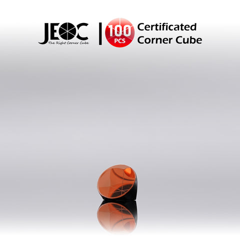 100pcs JEOC Certificated Corner Cube, 12.7mm (0.5") Diameter, 9.5mm (0.37") Height reflective prism, Copper Coated