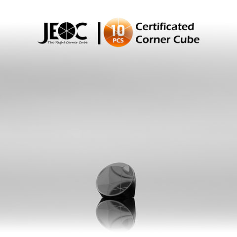 10pcs JEOC Certificated Corner Cube, 12.7mm (0.5") Diameter, 9.5mm (0.37") Height reflective prism, Aluminum Coated