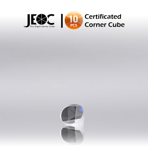 10pcs JEOC Certificated Corner Cube, 12.7mm (0.5") Diameter, 9.5mm (0.37") Height reflective prism, Uncoated