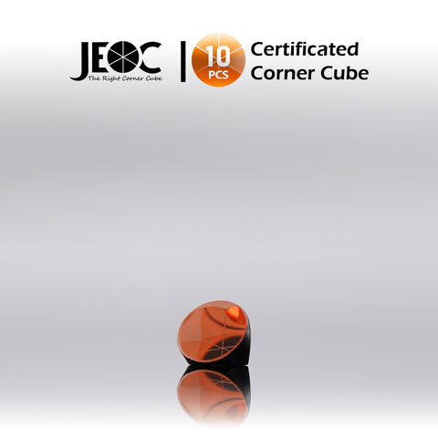 10pcs JEOC Certificated Corner Cube, 12.7mm (0.5") Diameter, 9.5mm (0.37") Height reflective prism, Copper Coated