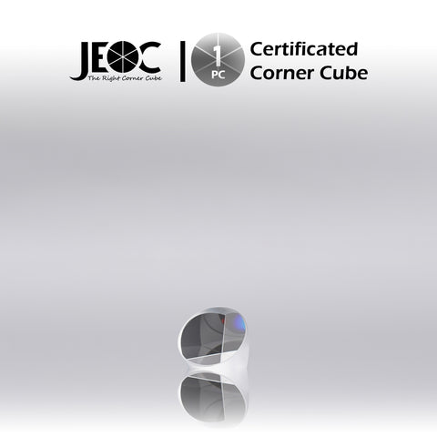 JEOC Certificated Corner Cube, 12.7mm (0.5") Diameter, 9.5mm (0.37") Height reflective prism, Uncoated