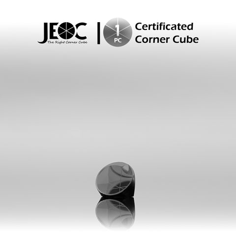 JEOC Certificated Corner Cube, 12.7mm (0.5") Diameter, 9.5mm (0.37") Height reflective prism, Aluminum Coated