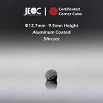 10pcs JEOC Certificated Corner Cube, 12.7mm (0.5") Diameter, 9.5mm (0.37") Height reflective prism, Aluminum Coated