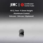 100pcs JEOC Certificated Corner Cube, 12.7mm (0.5") Diameter, 9.5mm (0.37") Height reflective prism, Aluminum Coated