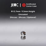 100pcs JEOC Certificated Corner Cube, 12.7mm (0.5") Diameter, 9.5mm (0.37") Height reflective prism, Uncoated