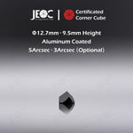 10pcs JEOC Certificated Corner Cube, 12.7mm (0.5") Diameter, 9.5mm (0.37") Height reflective prism, Aluminum Coated