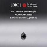 100pcs JEOC Certificated Corner Cube, 12.7mm (0.5") Diameter, 9.5mm (0.37") Height reflective prism, Aluminum Coated