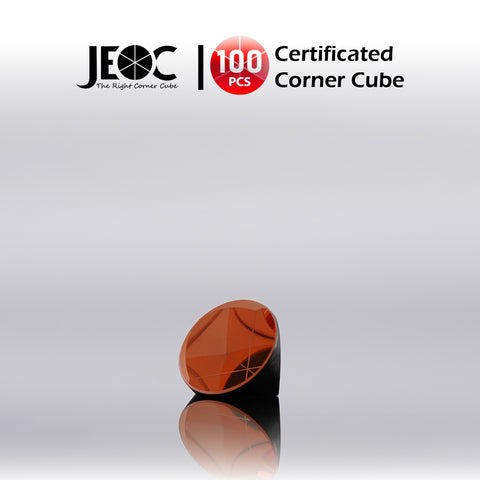 100pcs JEOC Certificated Corner Cube, 17.8mm (0.7") Diameter, 13.3mm (0.52") Height reflective prism, Copper Coated