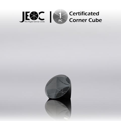 JEOC Certificated Corner Cube, 17.8mm (0.7") Diameter, 13.3mm (0.52") Height reflective prism, Aluminum Coated