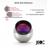 JEOC 1.5inch Reflective Sphere for Total-station, 38.1mm Ball Prism with Magnetic Base, Break Resist