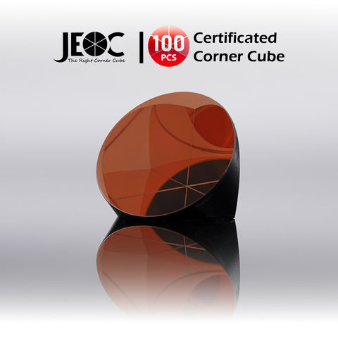 100pcs JEOC Certificated Corner Cube, 38.1mm (1.5") Diameter, 28.5mm (1.122") Height reflective prism, Copper Coated