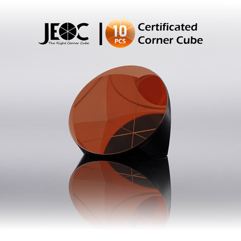 10pcs JEOC Certificated Corner Cube, 38.1mm (1.5") Diameter, 28.5mm (1.122") Height reflective prism, Copper Coated