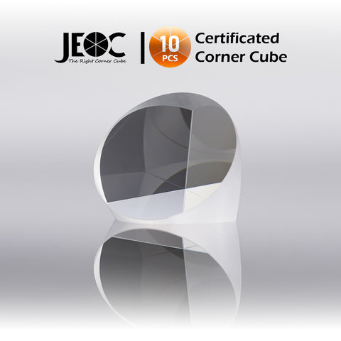 10pcs JEOC Certificated Corner Cube, 38.1mm (1.5") Diameter, 28.5mm (1.122") Height reflective prism, Uncoated