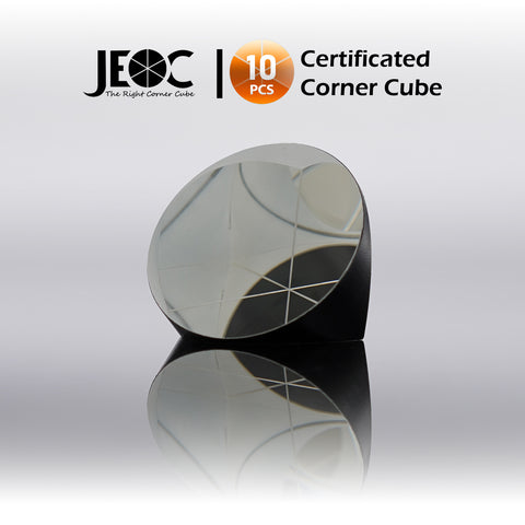 10pcs JEOC Certificated Corner Cube, 38.1mm (1.5") Diameter, 28.5mm (1.122") Height reflective prism, Silver Coated