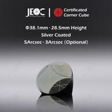 100pcs JEOC Certificated Corner Cube, 38.1mm (1.5") Diameter, 28.5mm (1.122") Height reflective prism, Silver Coated