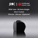 100pcs JEOC Certificated Corner Cube, 38.1mm (1.5") Diameter, 28.5mm (1.122") Height reflective prism, Silver Coated