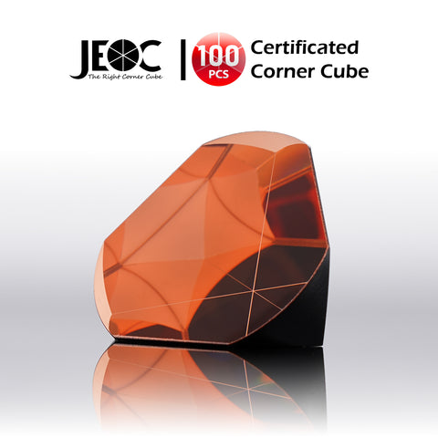 100pcs JEOC Certificated Corner Cube, 64mm Diameter, 39mm Height reflective prism, Cooper Coated