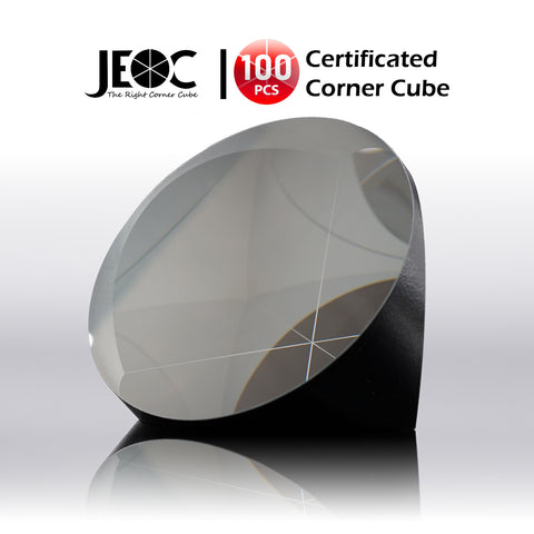 100pcs JEOC Certificated Corner Cube, 64mm Diameter, 48mm Height reflective prism, Aluminum Coated