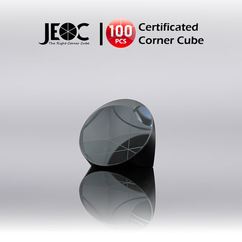 100pcs JEOC Certificated Corner Cube, 25.4mm (1") Diameter, 19mm (0.75") Height reflective prism, Aluminum Coated