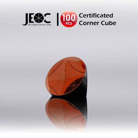 100pcs JEOC Certificated Corner Cube, 25.4mm (1") Diameter, 19mm (0.75") Height reflective prism, Copper Coated