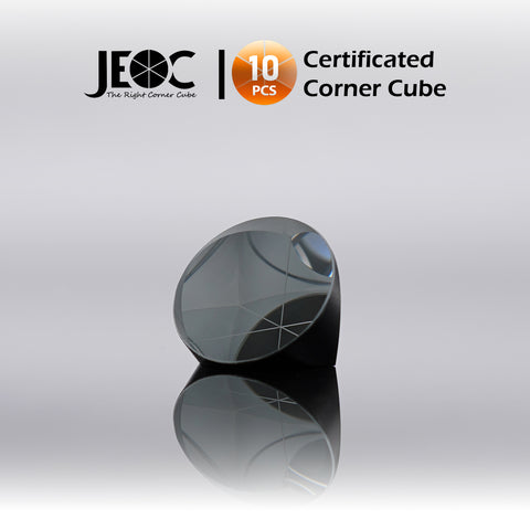 10pcs JEOC Certificated Corner Cube, 25.4mm (1") Diameter, 19mm (0.75") Height reflective prism, Aluminum Coated