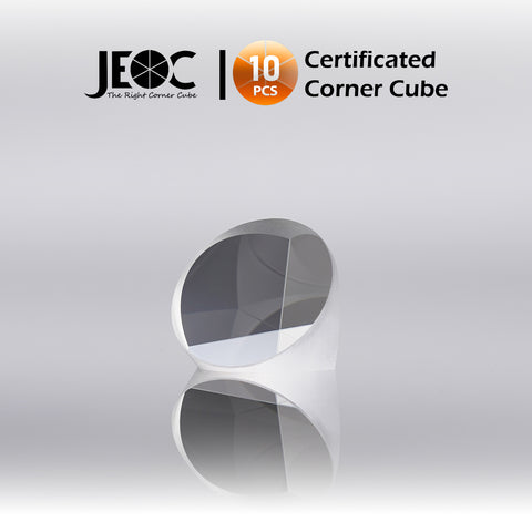 10pcs JEOC Certificated Corner Cube, 25.4mm (1") Diameter, 19mm (0.75") Height reflective prism, Uncoated