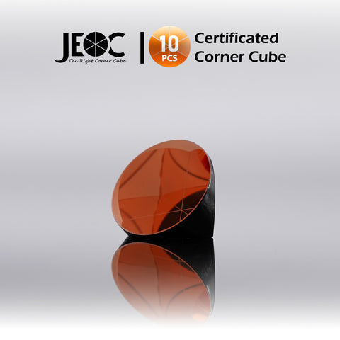 10pcs JEOC Certificated Corner Cube, 25.4mm (1") Diameter, 19mm (0.75") Height reflective prism, Copper Coated