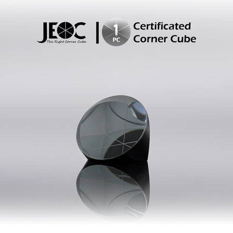 JEOC Certificated Corner Cube, 25.4mm (1") Diameter, 19mm (0.75") Height reflective prism, Aluminum Coated