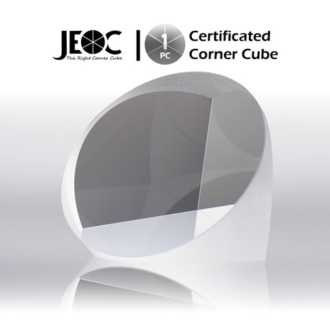 JEOC Certificated Corner Cube, 64mm Diameter, 48mm Height reflective prism, Uncoated