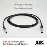 JEOC GEV52 Power Cable for Leica Extensional Battery, 409678