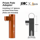 JEOC Handle for 1.5" SMR and Ball Reflector, Extension Adapter with 4*30cm 1/4" Poles (optional)