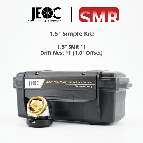 JEOC 1.5" SMR Ver 2.0 Simple Kit, 1.5inch Spherically Mounted Retro-Reflector (SMR), 38.1mm Reflective Sphere for Laser Tracker
