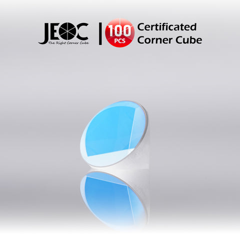 100pcs JEOC Certificated Corner Cube, 25.4mm (1") Diameter, 19mm (0.75") Height reflective prism, AR Coated