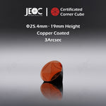 100pcs JEOC Certificated Corner Cube, 38.1mm (1.5") Diameter, 28.5mm (1.122") Height reflective prism, Copper Coated