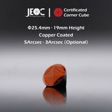 100pcs JEOC Certificated Corner Cube, 38.1mm (1.5") Diameter, 28.5mm (1.122") Height reflective prism, Copper Coated