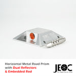 JEOC Horizontal Road Monitoring Prism, Cat eye Prism w/ Dual Copper Coated Reflectors, w/ Expansion Screws or Embedded Rod