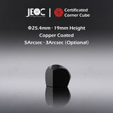 100pcs JEOC Certificated Corner Cube, 38.1mm (1.5") Diameter, 28.5mm (1.122") Height reflective prism, Copper Coated