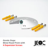 JEOC Gentle Slope Cateye Prism, Road Monitoring Reflector with Metal Holder