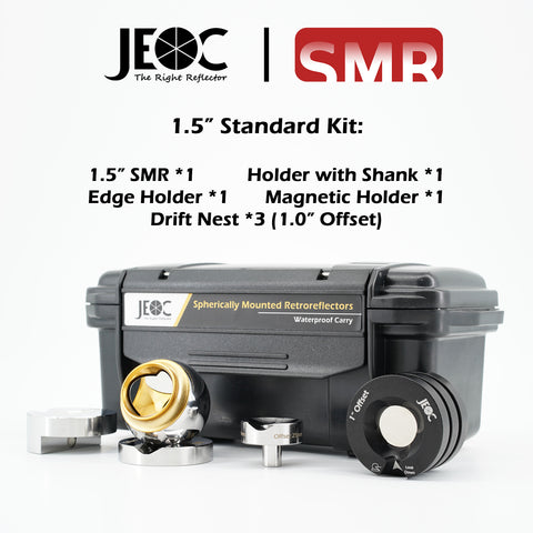 JEOC 1.5" SMR Ver 2.0 Standard Kit, 1.5inch Spherically Mounted Retro-Reflector (SMR), 38.1mm Reflective Sphere for Laser Tracker