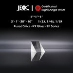 10Pcs of JEOC Certificated Right Angle Prism, 1"*1"*1", K9 Optical Glass