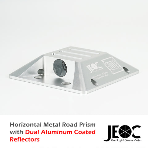 JEOC Horizontal Road Monitoring Prism, Cat eye Prism w/ Dual Aluminum Coated Reflectors and Expansion Screws or Embedded Rod