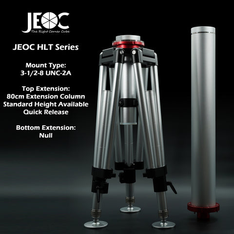 JEOC Heavy Load Tripod with 80cm Height Kit, for Faro Leica API Laser Trackers, 3-1/2-8 UNC-2A, with Flight Case