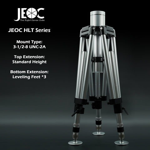 JEOC Heavy Load Tripod with Leveling Kit, for Faro Leica API Laser Trackers, 3-1/2-8 UNC-2A, with Flight Case