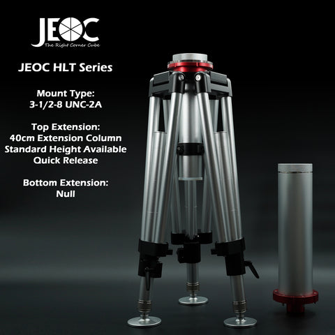 JEOC Heavy Load Tripod with 40cm Height Kit, for Faro Leica API Laser Trackers, 3-1/2-8 UNC-2A, with Flight Case