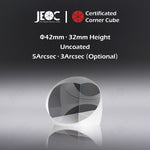 JEOC Certificated Corner Cube, 42mm Diameter, 32mm Height reflective prism, Uncoated