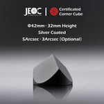 10pcs JEOC Certificated Corner Cube, 42mm Diameter, 32mm Height reflective prism, Silver Coated