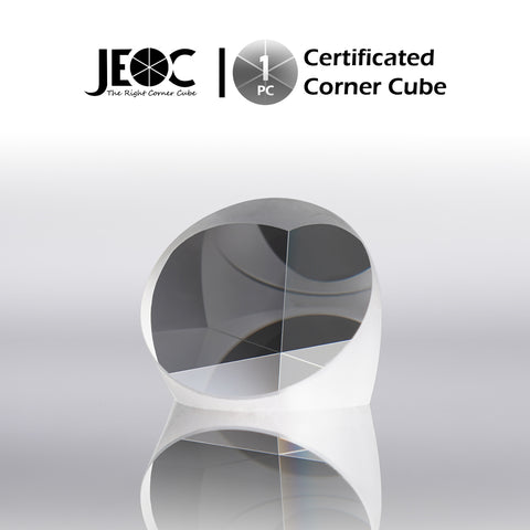 JEOC Certificated Corner Cube, 42mm Diameter, 38mm Height reflective prism, Uncoated